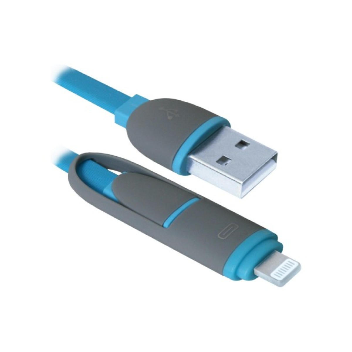 Дата кабель USB10-03BP USB - Micro USB/Lightning, blue, 1m Defender (87487) 256_256.jpg
