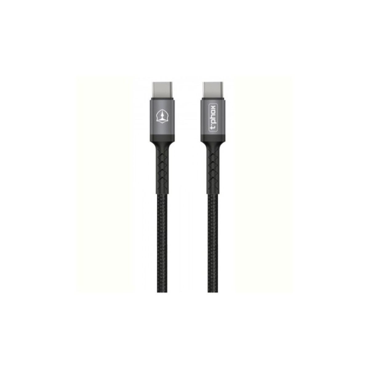 Дата кабель USB Type-C to Type-C 1.0m 3A Black\Gray T-Phox (T-CC833) 98_98.jpg - фото 1