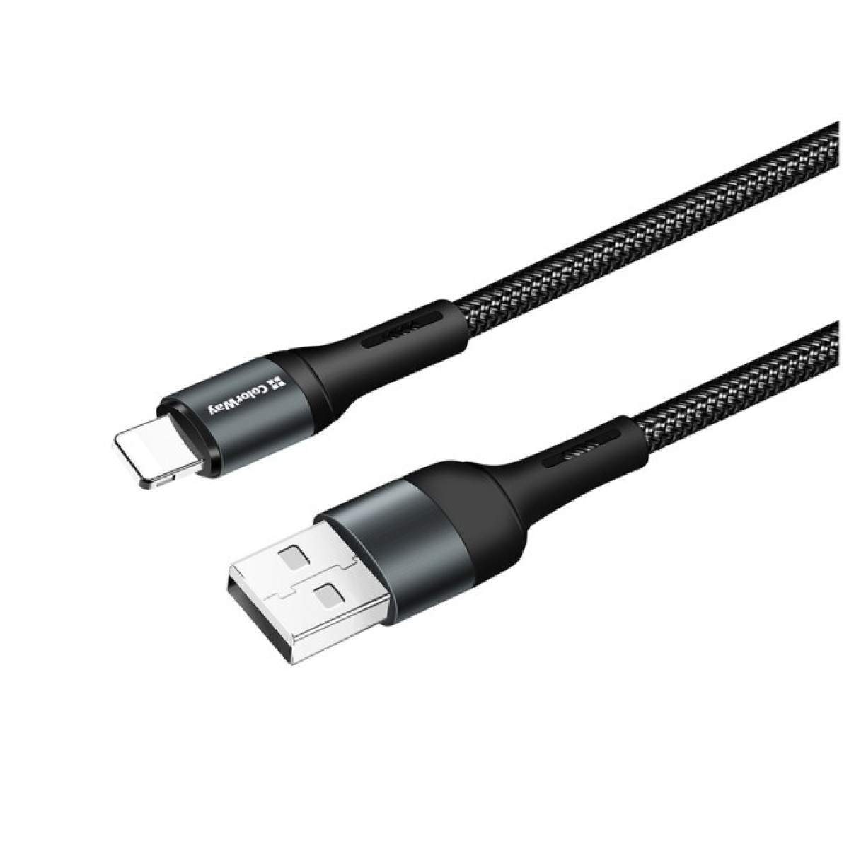 Дата кабель USB 2.0 AM to Lightning 1.0m nylon black ColorWay (CW-CBUL045-BK) 256_256.jpg