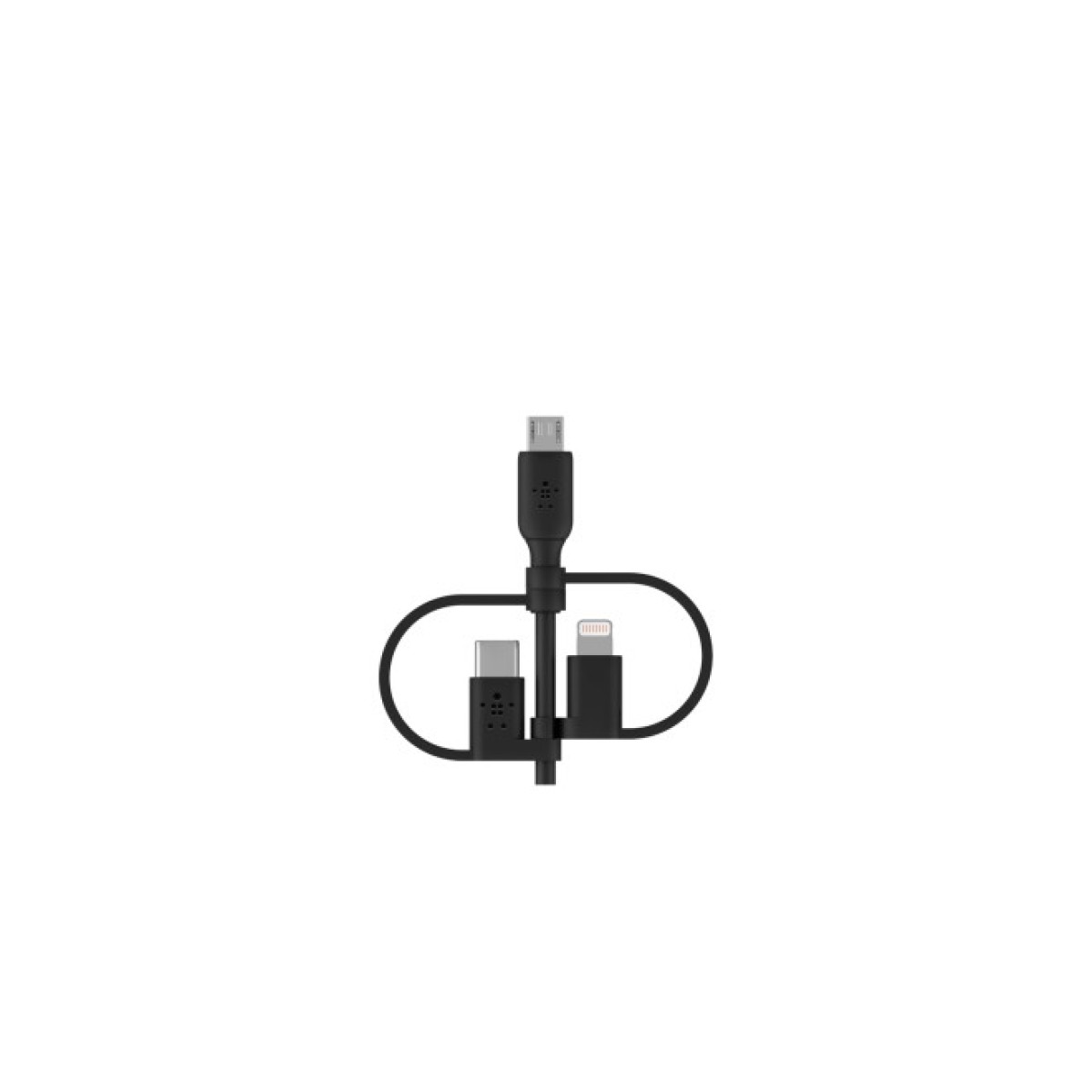 Дата кабель USB 2.0 AM to Lightning + Micro 5P + Type-C 1.0m black Belkin (CAC001BT1MBK) 98_98.jpg - фото 3
