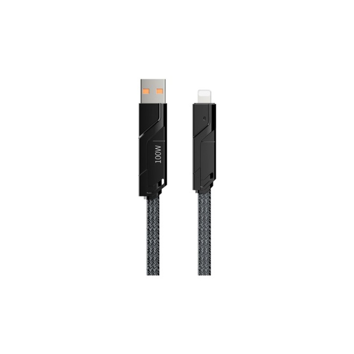 Дата кабель USB 2.0 AM/USB-C to Lightning + Type-C 1.5m PD-B96th Black Proda (PD-B96th-BK) 98_98.jpg - фото 4