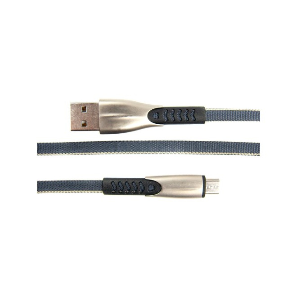 Дата кабель USB 2.0 AM to Micro 5P 0.25m gray Dengos (PLS-M-SHRT-PLSK-GREY) 98_98.jpg - фото 3