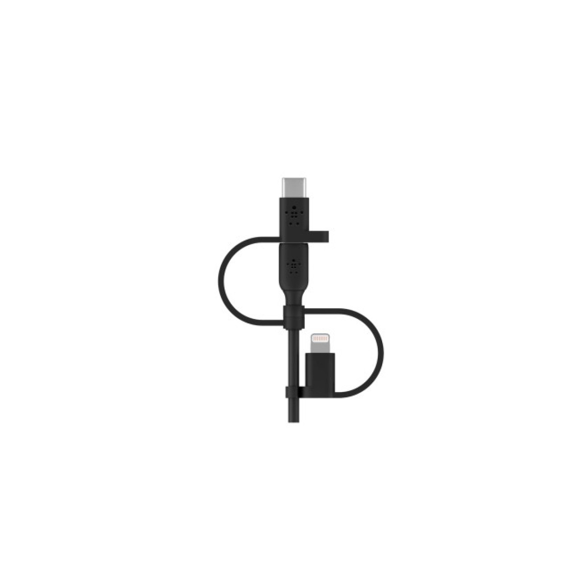 Дата кабель USB 2.0 AM to Lightning + Micro 5P + Type-C 1.0m black Belkin (CAC001BT1MBK) 98_98.jpg - фото 4
