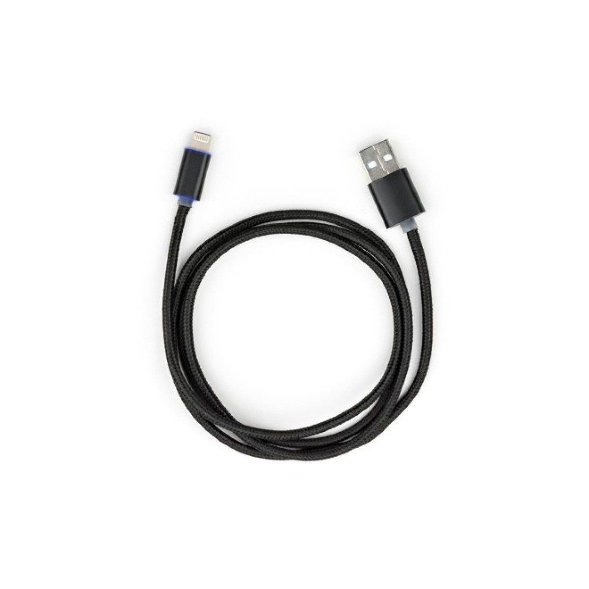 Дата кабель USB 2.0 AM to Lightning 1m LED black Vinga (VCPDCLLED1BK) 98_98.jpg - фото 4