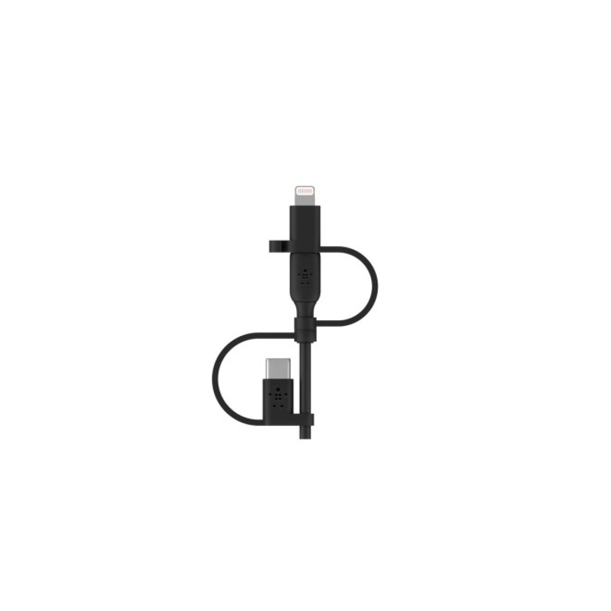Дата кабель USB 2.0 AM to Lightning + Micro 5P + Type-C 1.0m black Belkin (CAC001BT1MBK) 98_98.jpg - фото 5