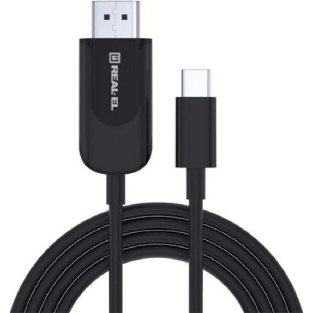 Дата кабель USB 2.0 AM to Type-C 1.0m Leather Premium black-silver REAL-EL (EL123500049) 98_98.jpg