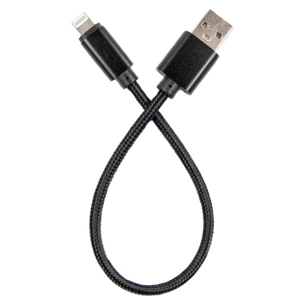 Дата кабель USB 2.0 AM to Lightning 0.2m black Dengos (NTK-L-SHRT-BLACK) 256_256.jpg