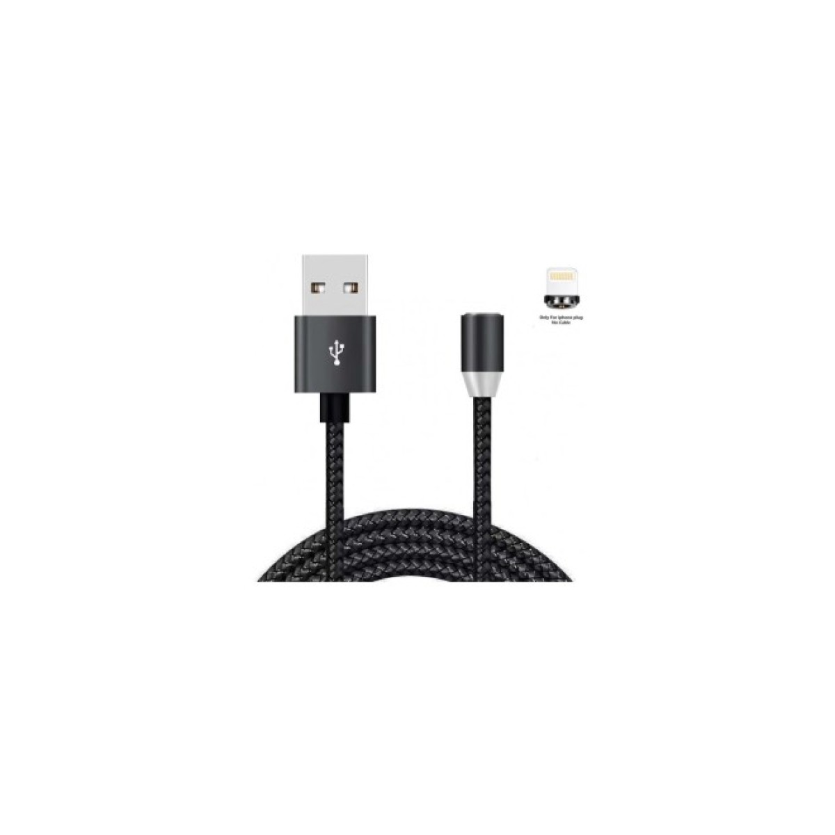 Дата кабель USB 2.0 AM to Lightning 1.2m Magneto black XoKo (SC-355i MGNT-BK) 256_256.jpg