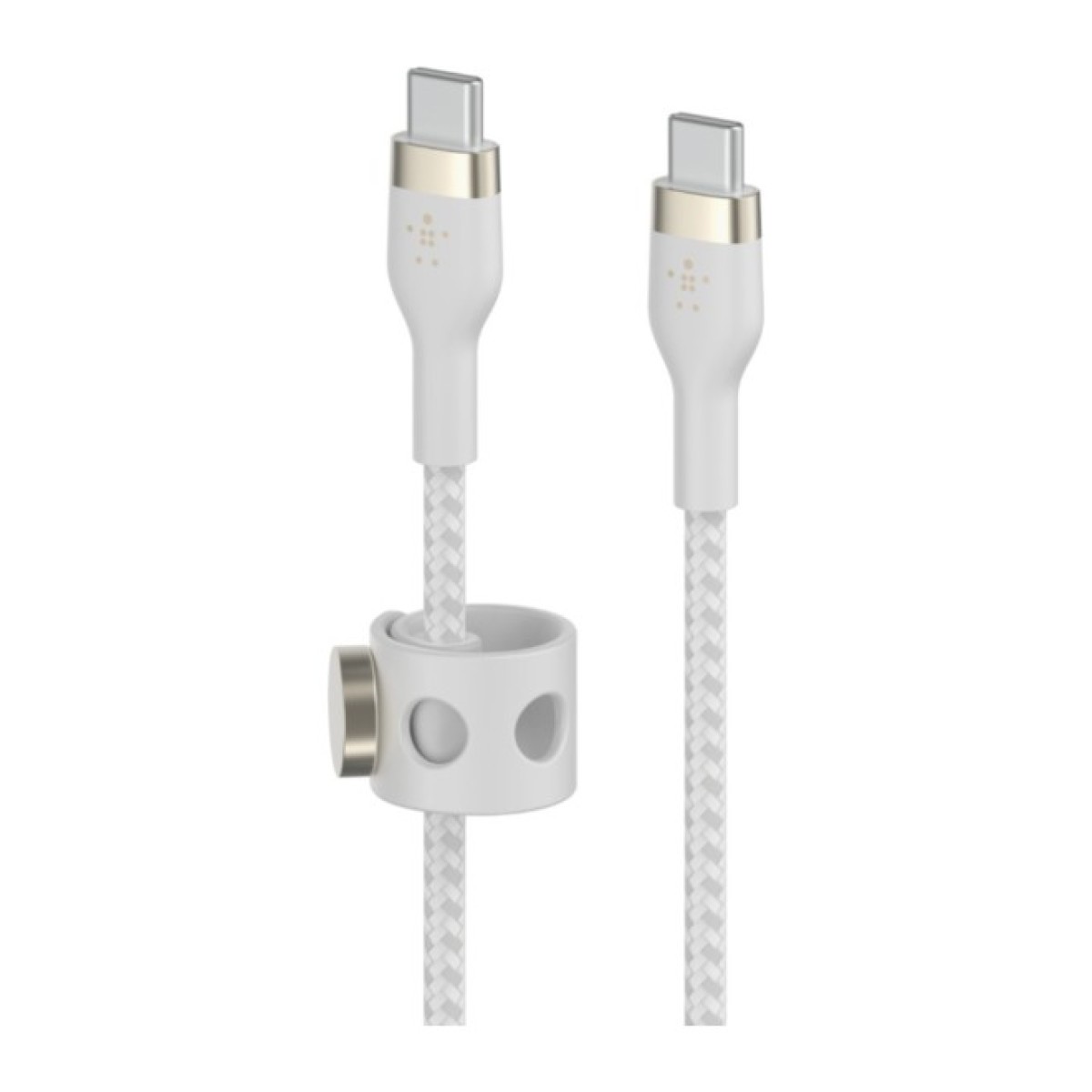 Дата кабель USB-C to USB-C 1.0m BRAIDED SILICONE white Belkin (CAB011BT1MWH) 98_98.jpg - фото 3