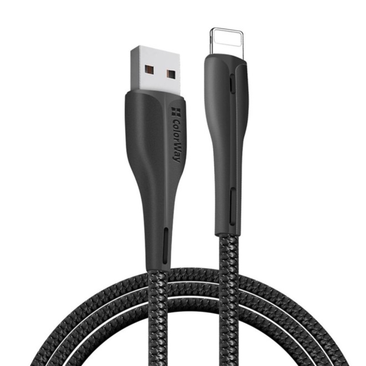 Дата кабель USB 2.0 AM to Lightning 1.0m led black ColorWay (CW-CBUL034-BK) 256_256.jpg