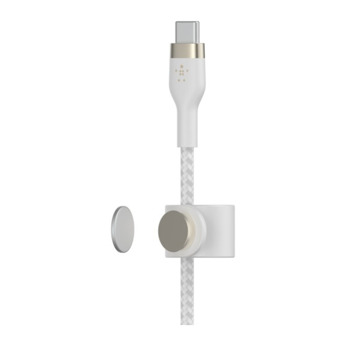 Дата кабель USB-C to USB-C 1.0m BRAIDED SILICONE white Belkin (CAB011BT1MWH) 98_98.jpg - фото 4