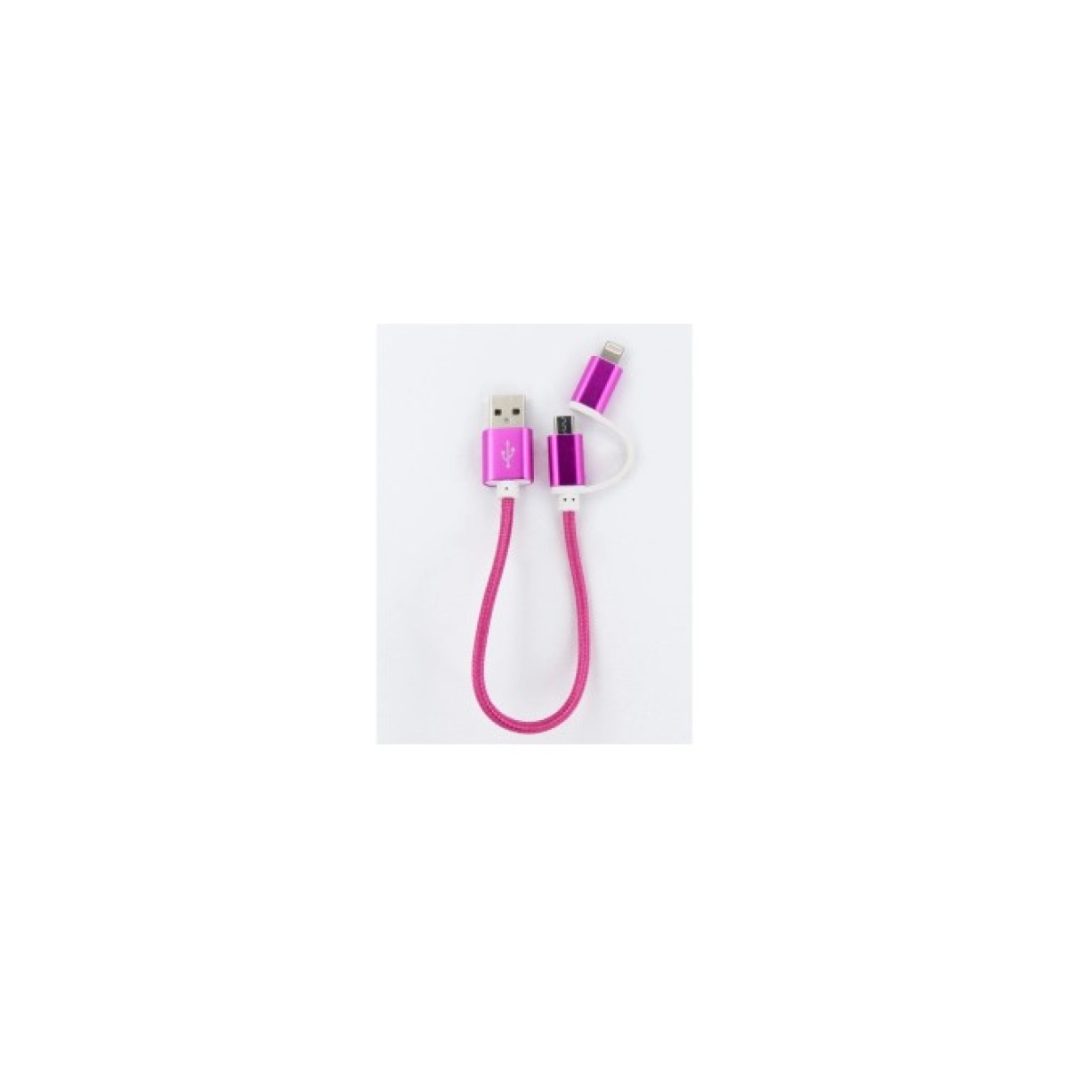 Дата кабель USB 2.0 AM to Lightning + Micro 5P 0.2m pink Dengos (NTK-LM-SHRT-MT-PINK) 256_256.jpg