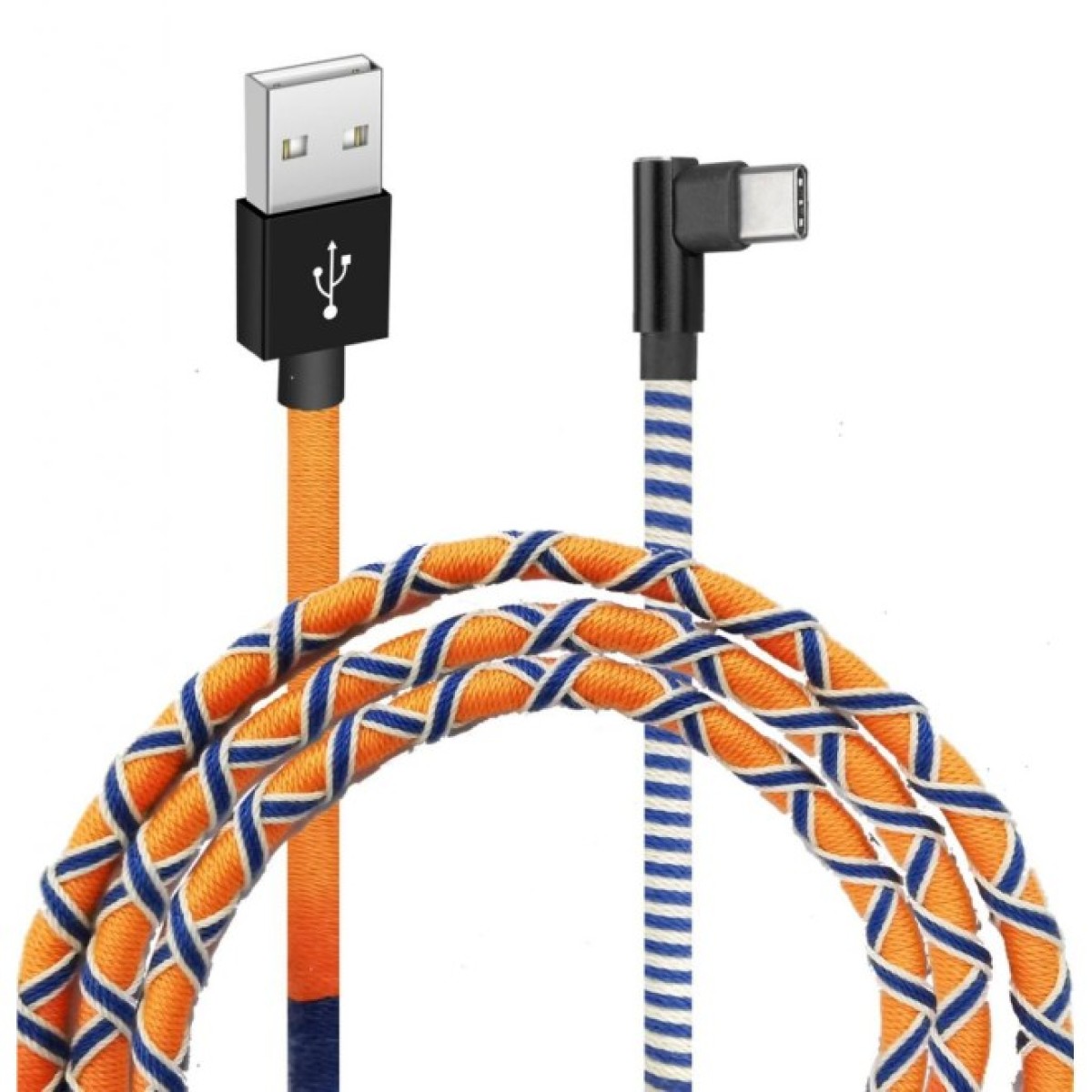 Дата кабель USB 2.0 AM to Type-C 1.0m Orange/Blue Grand-X (FC-08OB) 256_256.jpg
