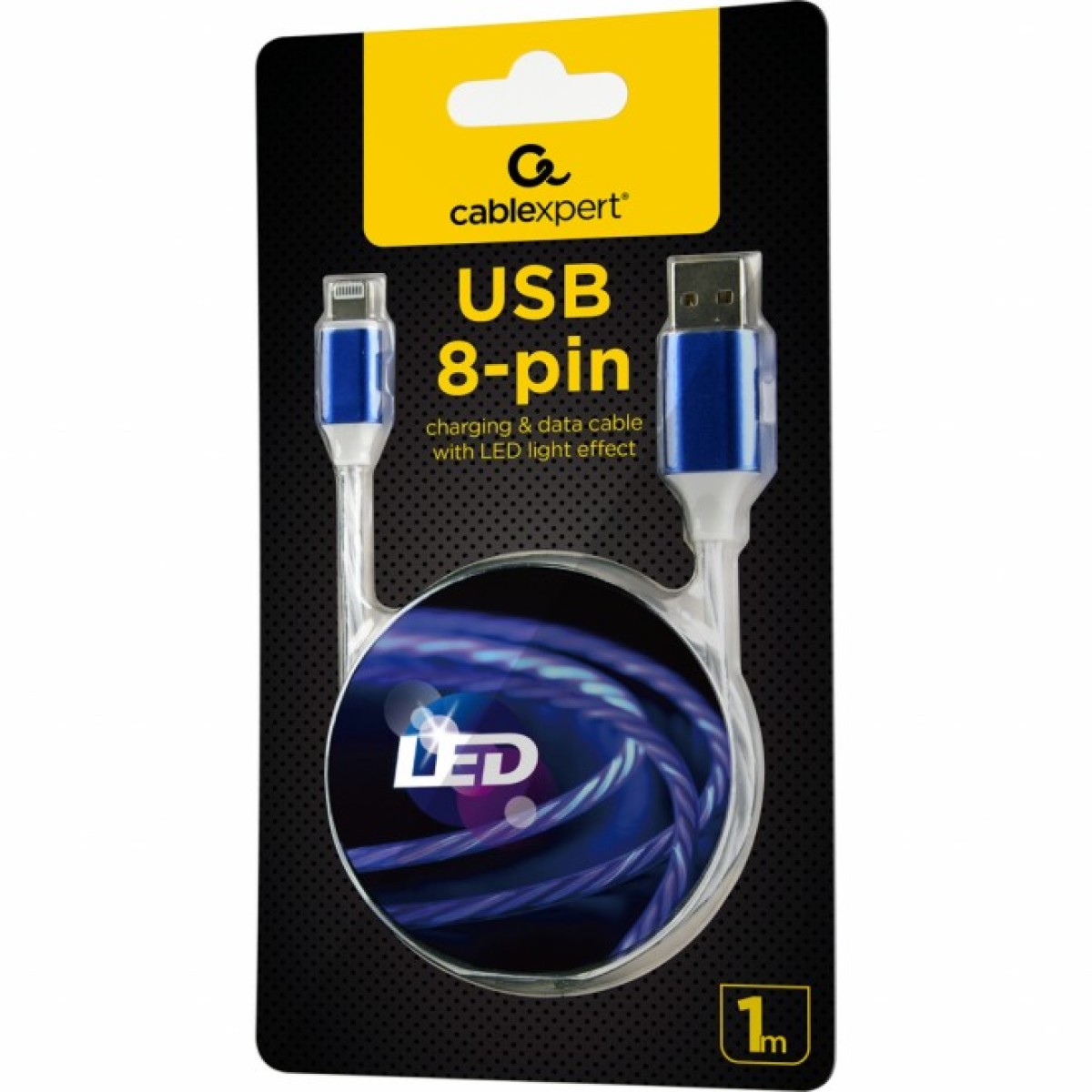 Дата кабель USB 2.0 AM to Lightning 1.0m 2A Cablexpert (CC-USB-8PLED-1M) 98_98.jpg - фото 5