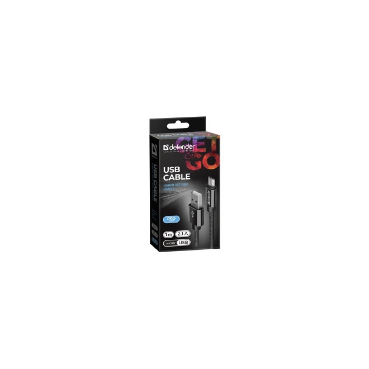 Дата кабель USB 2.0 AM to Micro 5P 1.0m USB08-03T PRO black Defender (87802) 98_98.jpg - фото 3