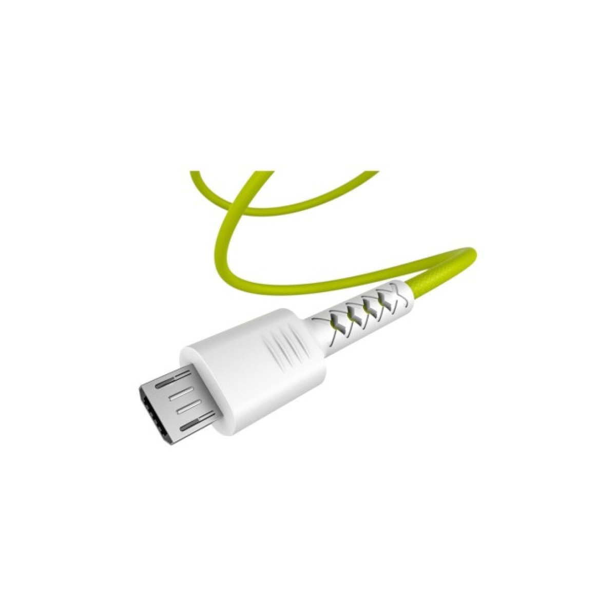 Дата кабель USB 2.0 AM to Micro 5P 1.0m Soft white/lime Pixus (4897058531176) 98_98.jpg - фото 3