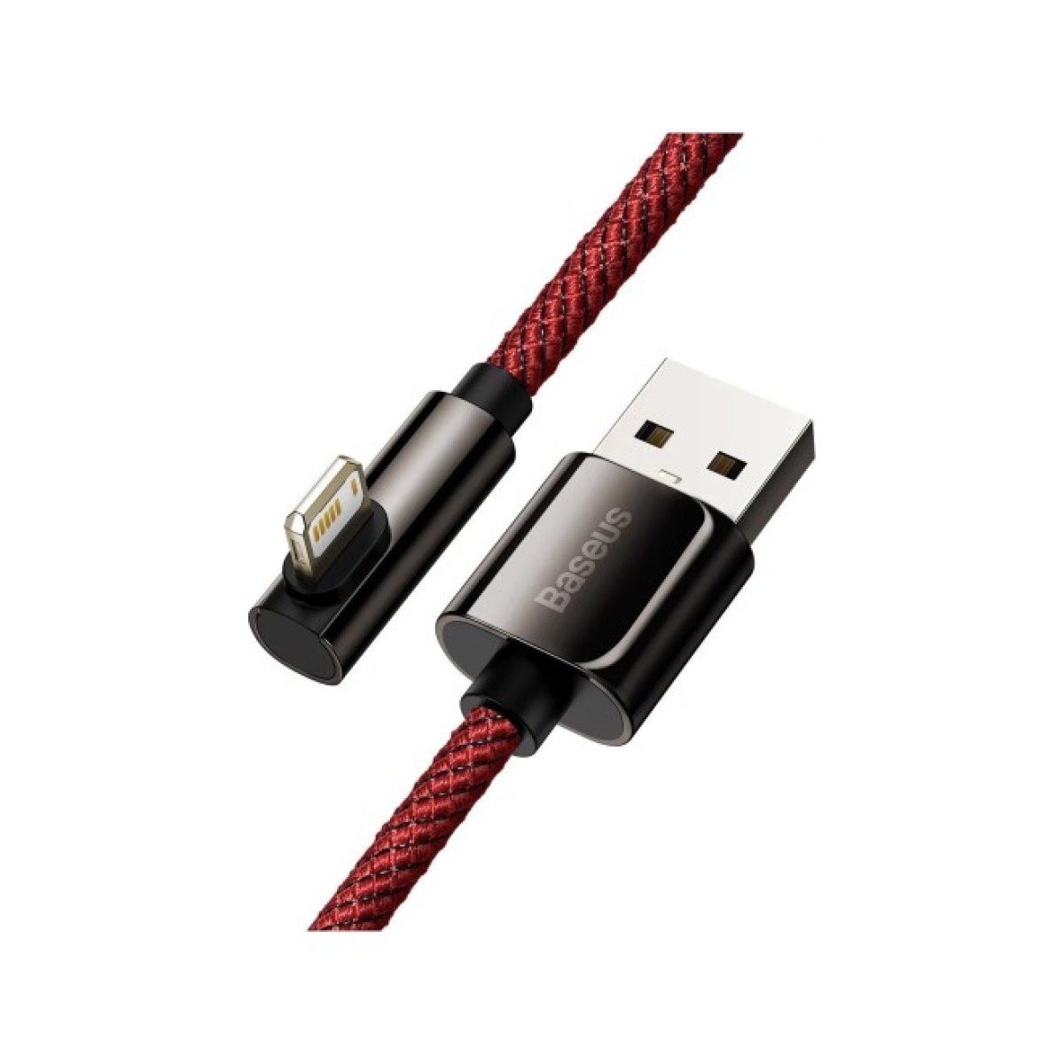 Дата кабель USB 2.0 AM to Lightning 2.0m CACS 2.4A 90 Legend Series Elbow Red Baseus (CACS000109) 98_98.jpg - фото 5