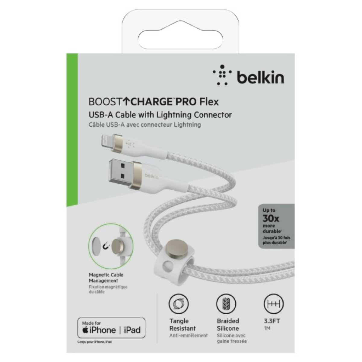 Дата кабель USB 2.0 AM to Lightning 1.0m white Belkin (CAA010BT1MWH) 98_98.jpg - фото 12