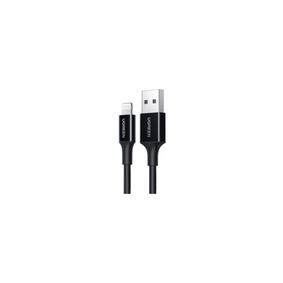 Дата кабель USB 2.0 AM to Lightning 2.0m US155 2.4A, Nickel Plating ABS Shell Black Ugreen (80823) 98_98.jpg