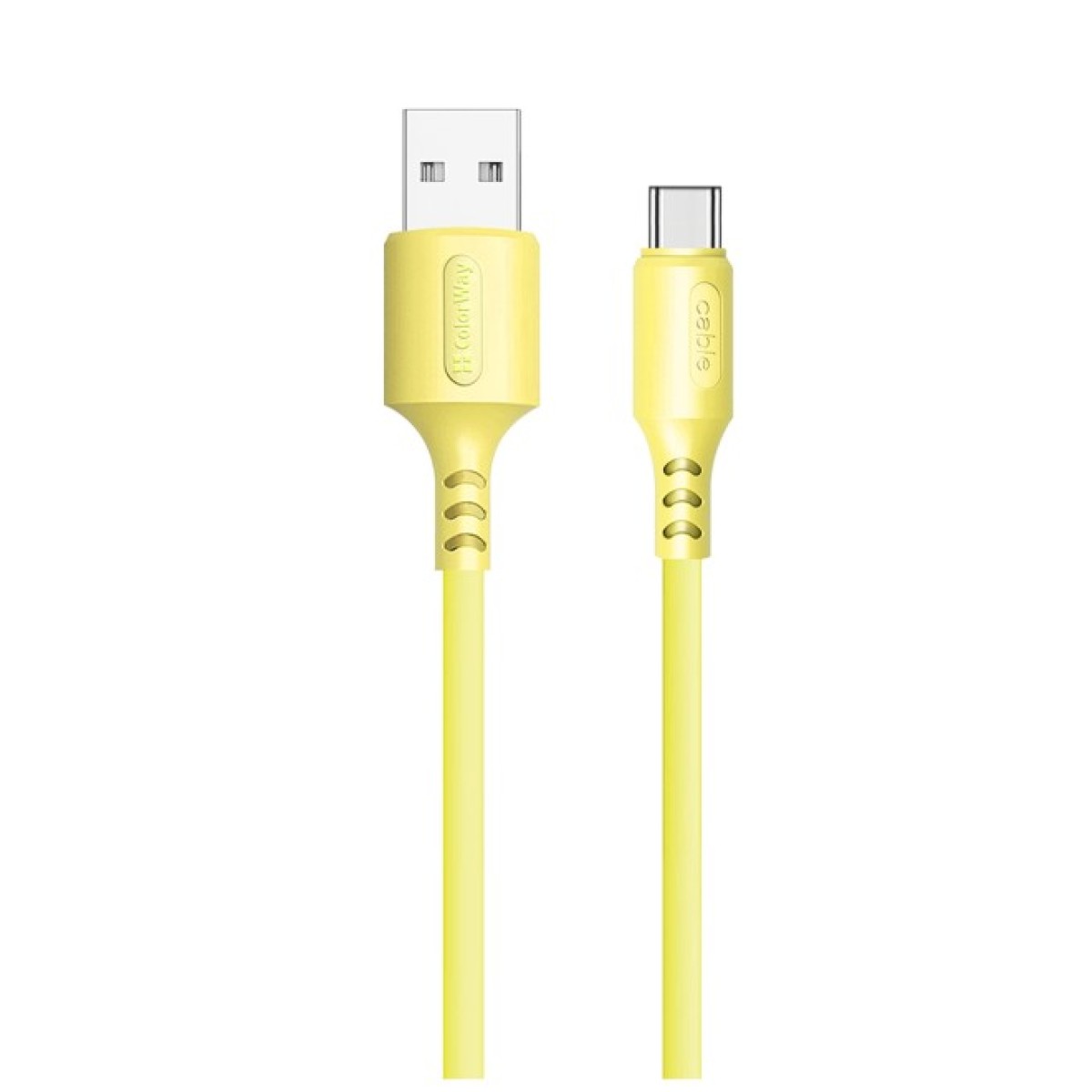 Дата кабель USB 2.0 AM to Type-C 1.0m soft silicone yellow ColorWay (CW-CBUC043-Y) 256_256.jpg