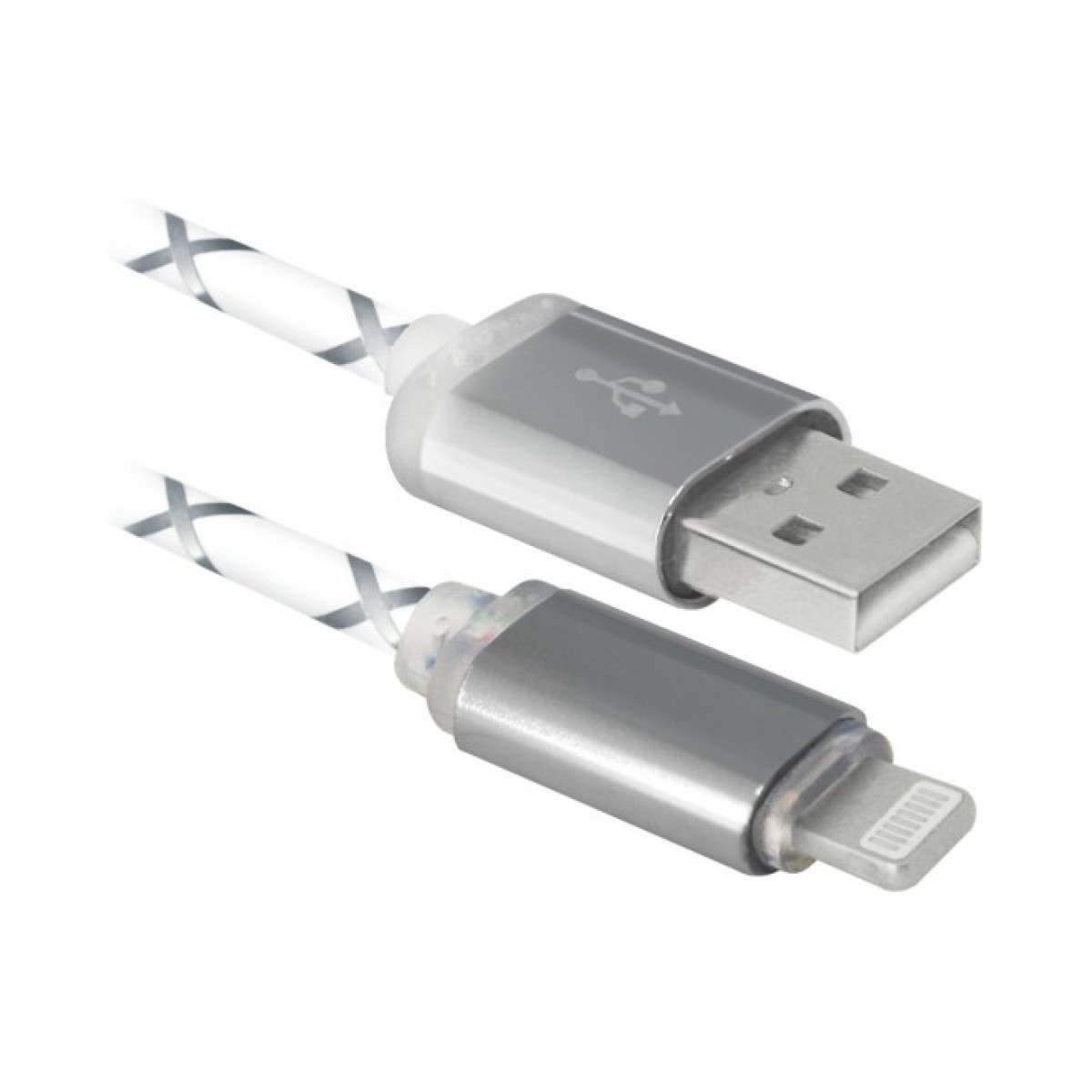 Дата кабель USB 2.0 AM to Lightning 1.0m ACH03-03LT GrayLED backlight Defender (87550) 256_256.jpg