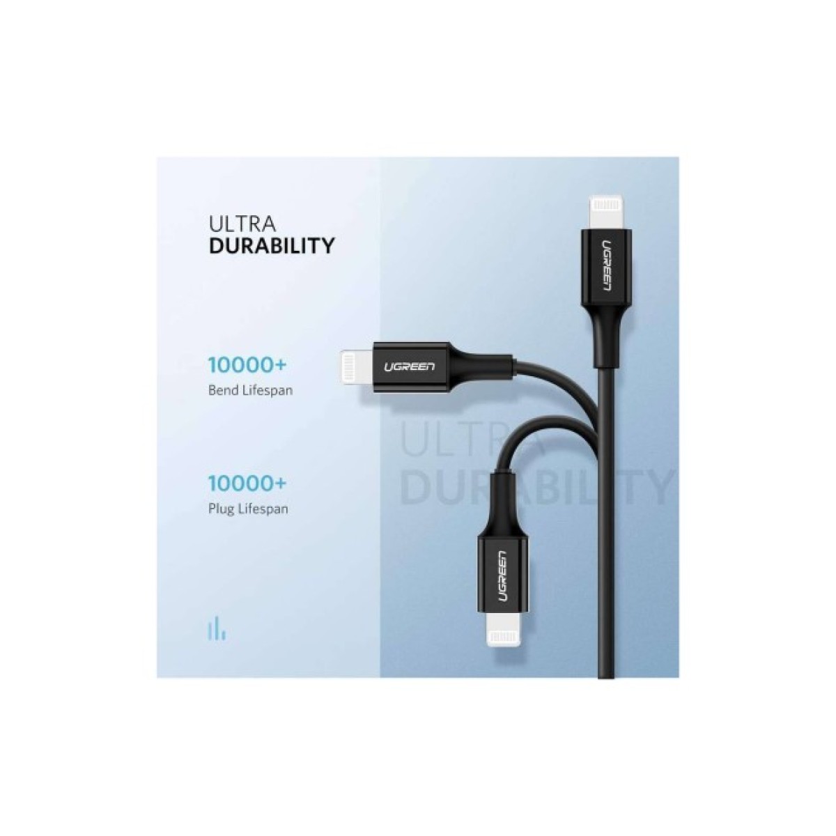 Дата кабель USB-C to Lightning 1.0m US1713A Nickel Plating ABS Shell Black Ugreen (60751) 98_98.jpg - фото 4