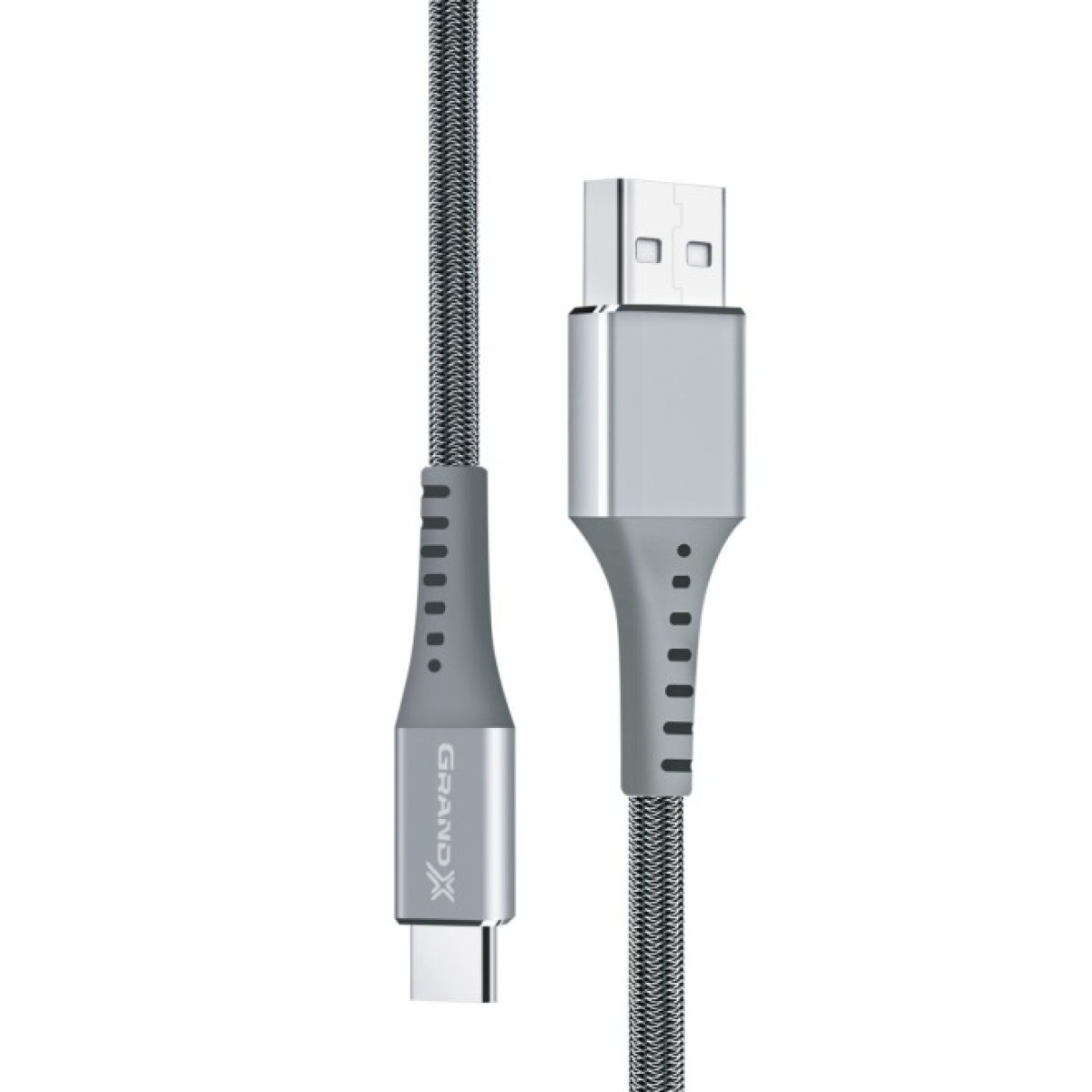 Дата кабель USB 2.0 AM to Type-C 1.2m Grey Grand-X (FC-12G) 98_98.jpg - фото 1