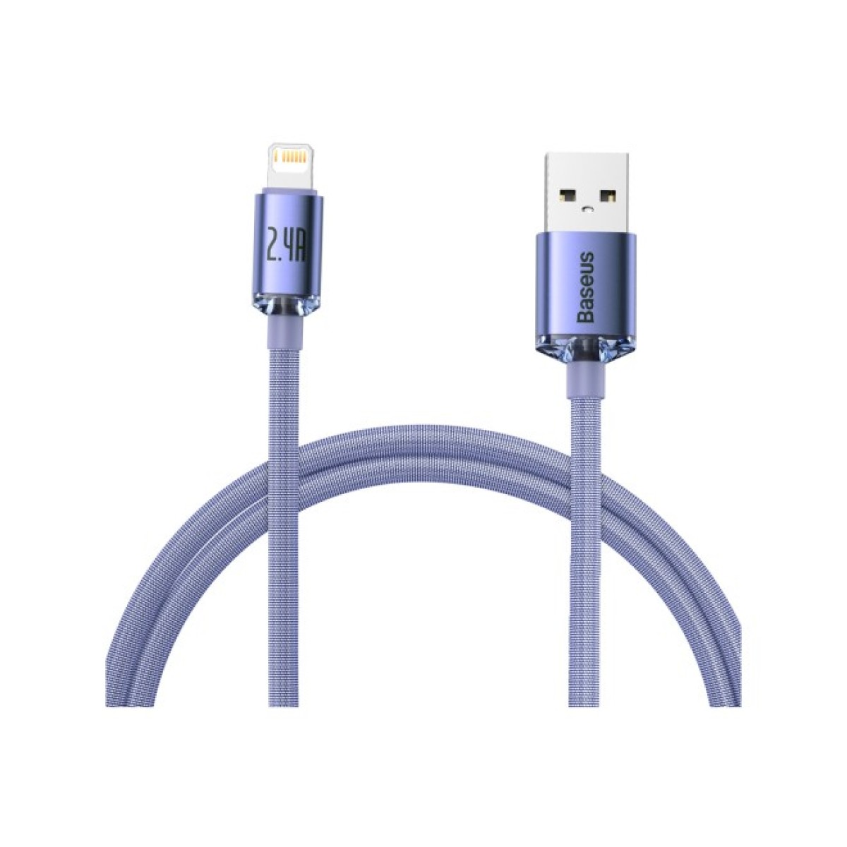 Дата кабель USB 2.0 AM to Lightning 1.2m 2.4A Purple Baseus (948087) 256_256.jpg