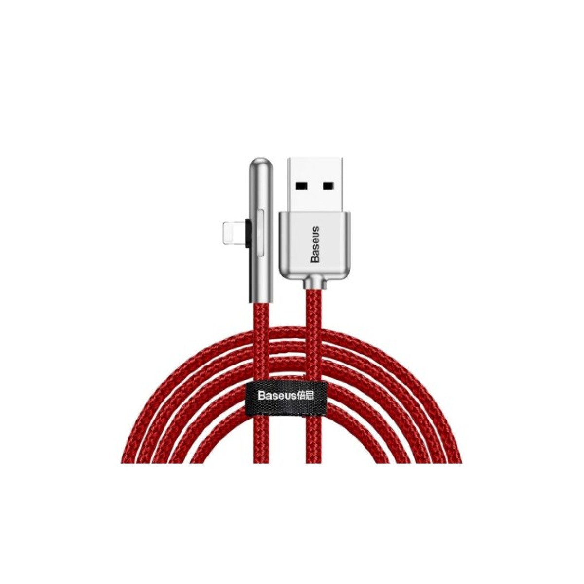 Дата кабель USB 3.1 AM to Lightning 2.0m CAL7C 1.5A 90 Red Baseus (CAL7C-B09) 98_98.jpg - фото 1