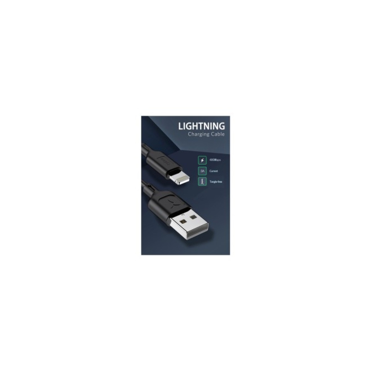 Дата кабель USB 2.0 AM to Lightning 1.0m Fast T-L829 Black T-Phox (T-L829 Black) 98_98.jpg - фото 7