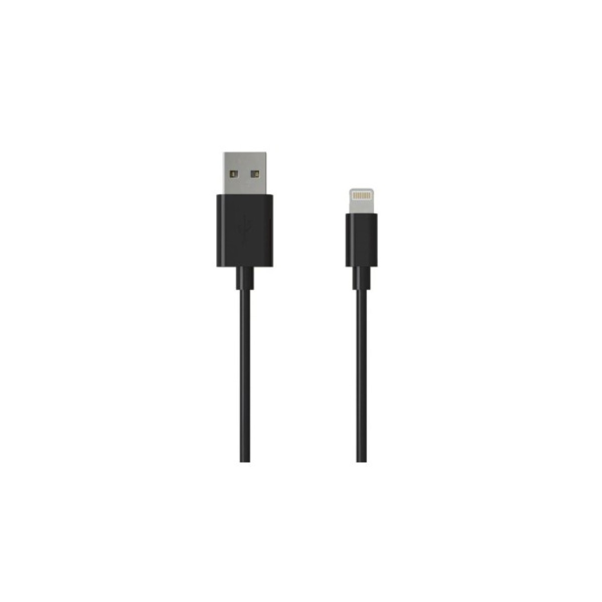 Дата кабель USB 2.0 AM to Lightning 1.0m Cu, 2.1А, Black Grand-X (PL01B) 98_98.jpg - фото 4