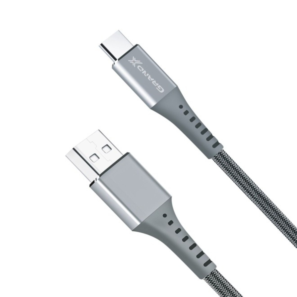 Дата кабель USB 2.0 AM to Type-C 1.2m Grey Grand-X (FC-12G) 98_98.jpg - фото 2