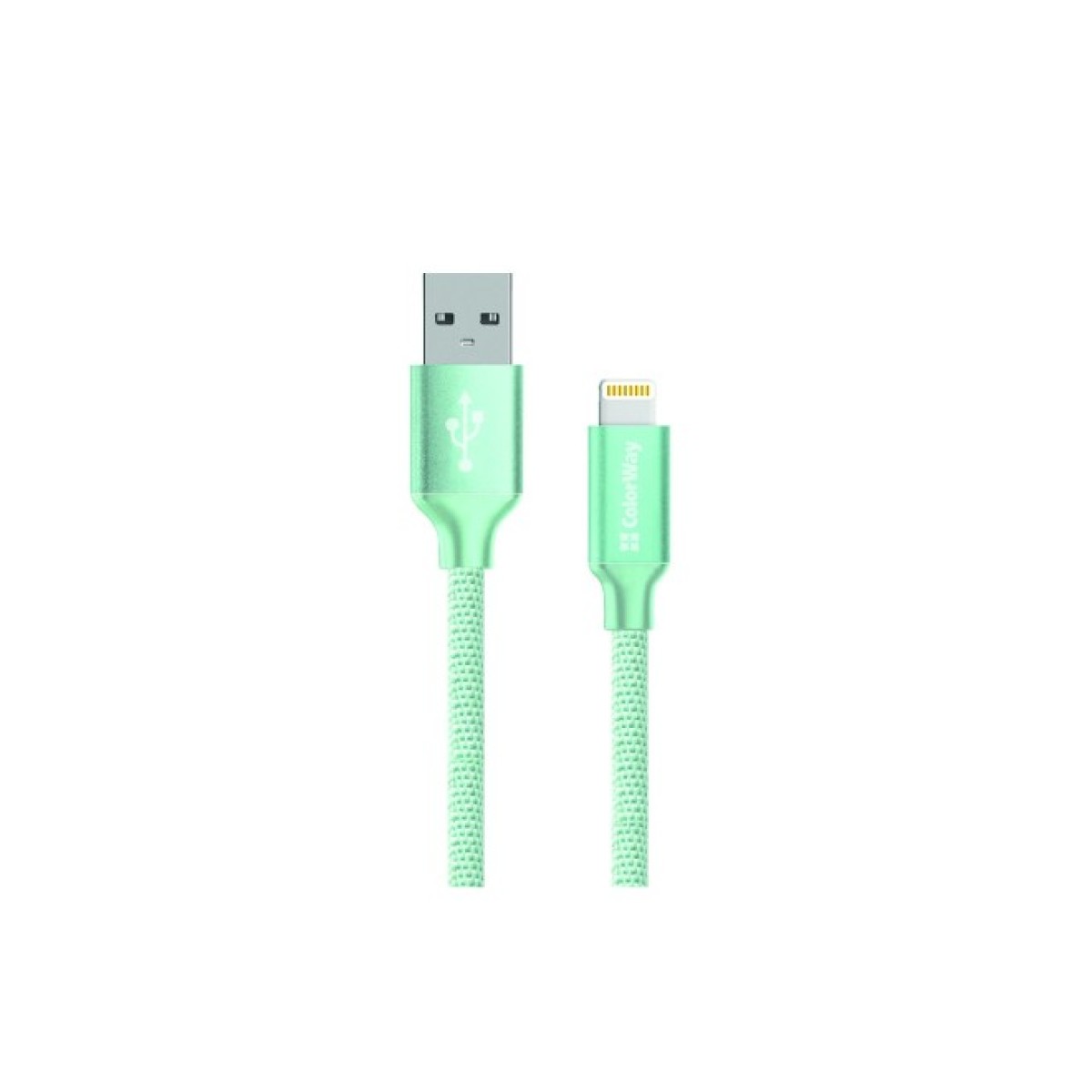 Дата кабель USB 2.0 AM to Lightning mint ColorWay (CW-CBUL004-MT) 256_256.jpg