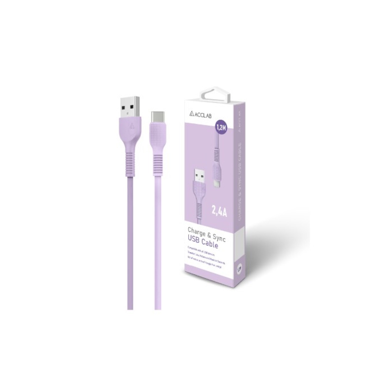 Дата кабель USB 2.0 AM to Type-C 1.2m AL-CBCOLOR-T1BK Purple ACCLAB (1283126518270) 98_98.jpg - фото 5