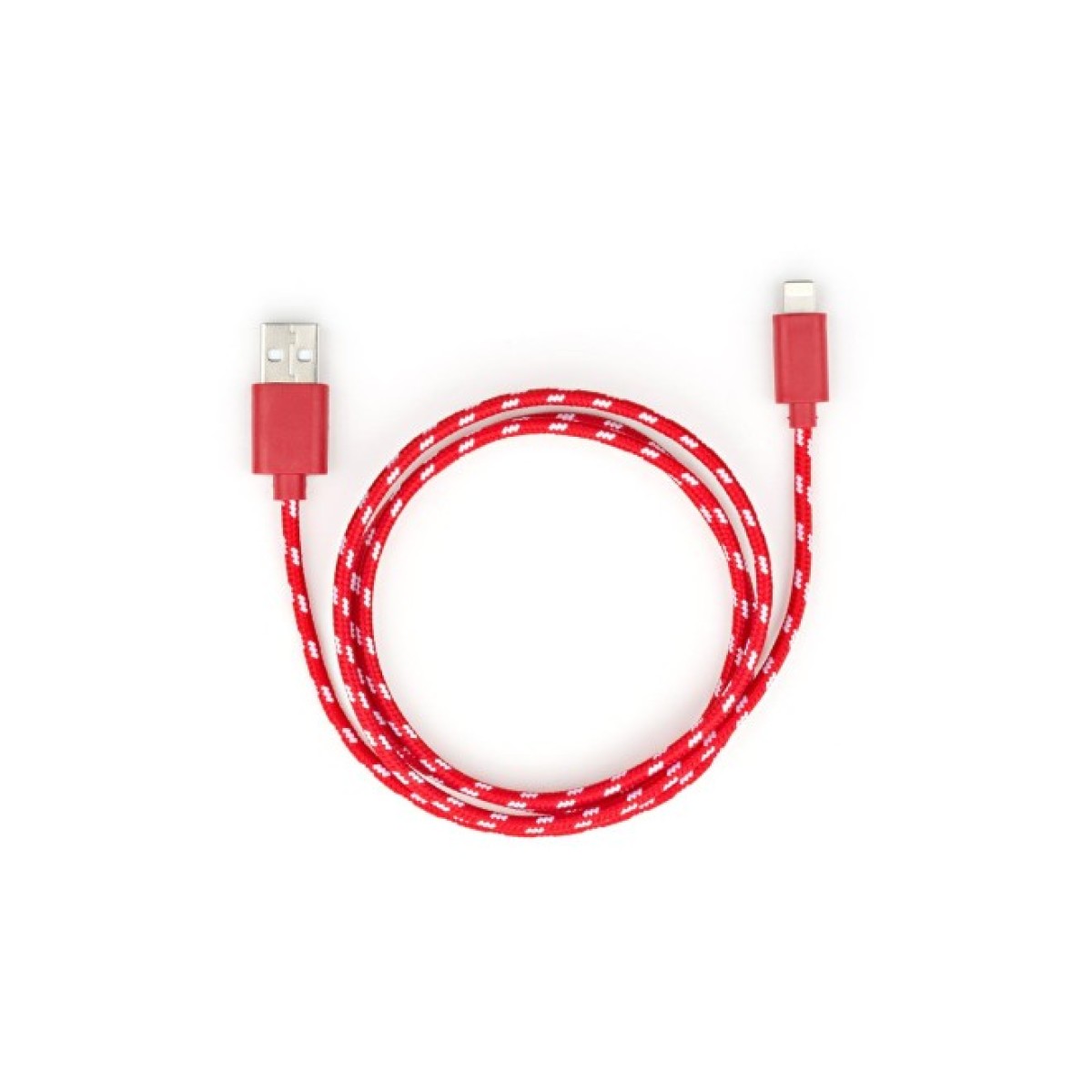 Дата кабель USB 2.0 AM to Lightning 2color nylon 1m red Vinga (VCPDCLNB31R) 256_256.jpg