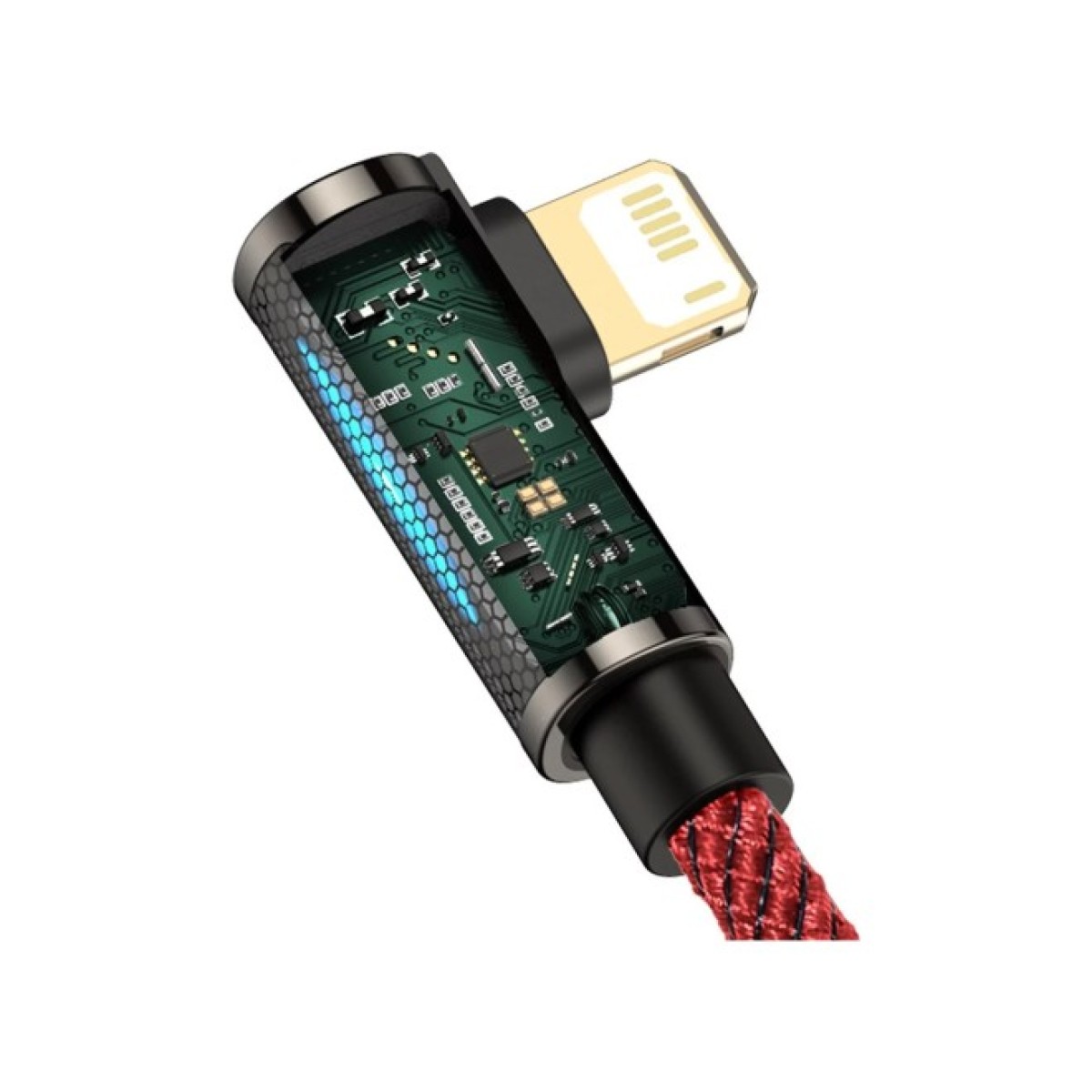 Дата кабель USB 2.0 AM to Lightning 2.0m CACS 2.4A 90 Legend Series Elbow Red Baseus (CACS000109) 98_98.jpg - фото 10