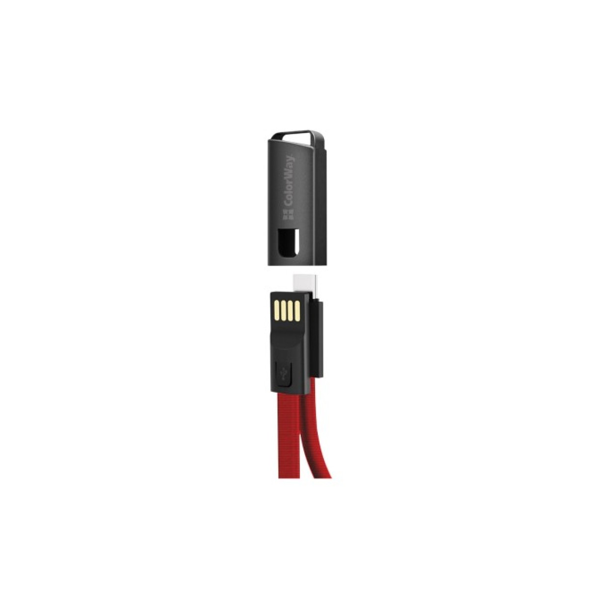 Дата кабель USB 2.0 AM to Type-C 0.22m red ColorWay (CW-CBUC023-RD) 98_98.jpg - фото 4