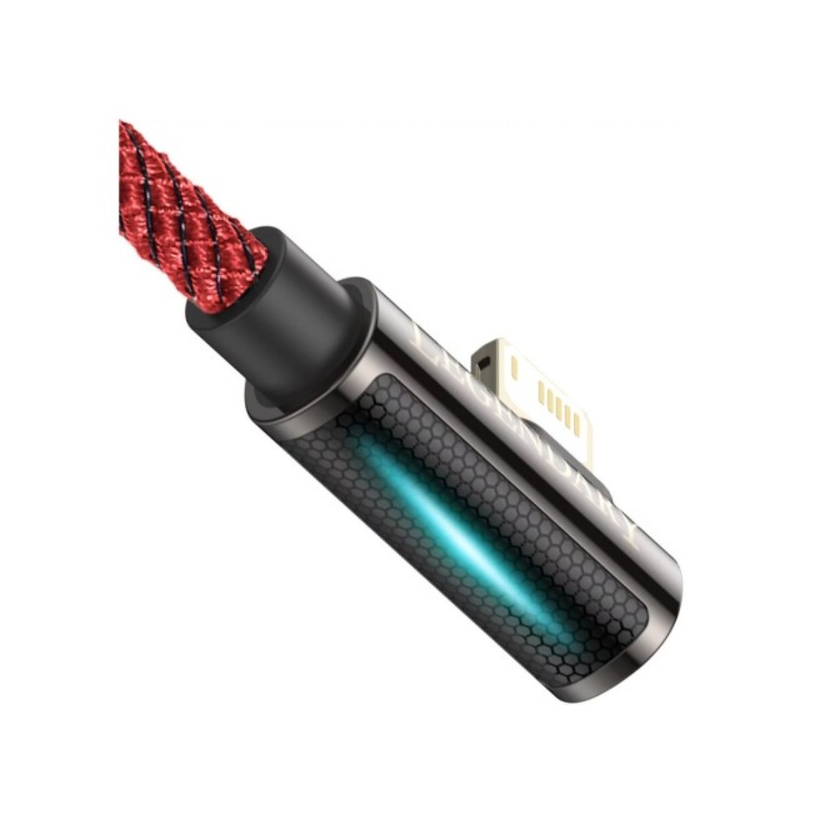 Дата кабель USB 2.0 AM to Lightning 2.0m CACS 2.4A 90 Legend Series Elbow Red Baseus (CACS000109) 98_98.jpg - фото 11