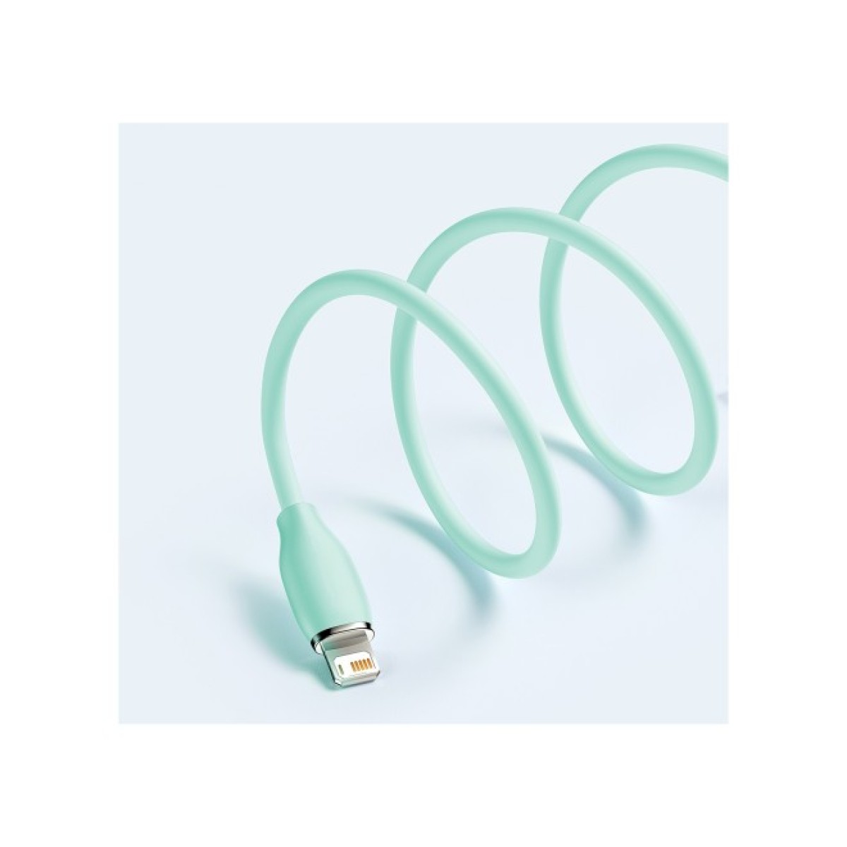 Дата кабель USB 2.0 AM to Lightning 1.2m 2.4A Jelly Liquid Silica Gel Green Baseus (CAGD000006) 98_98.jpg - фото 7