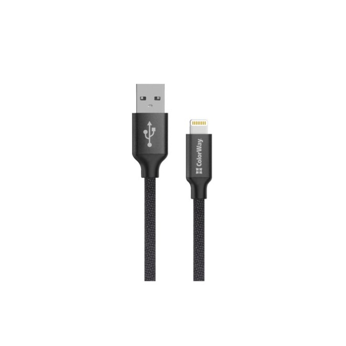 Дата кабель USB 2.0 AM to Lightning 2.0m black ColorWay (CW-CBUL007-BK) 256_256.jpg