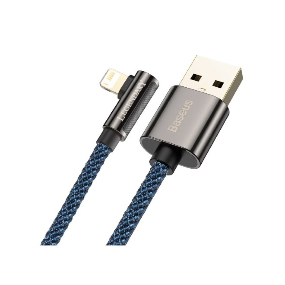 Дата кабель USB 2.0 AM to Lightning 1.0m CACS 2.4A 90 Legend Series Elbow Blue Baseus (CACS000003) 98_98.jpg - фото 10