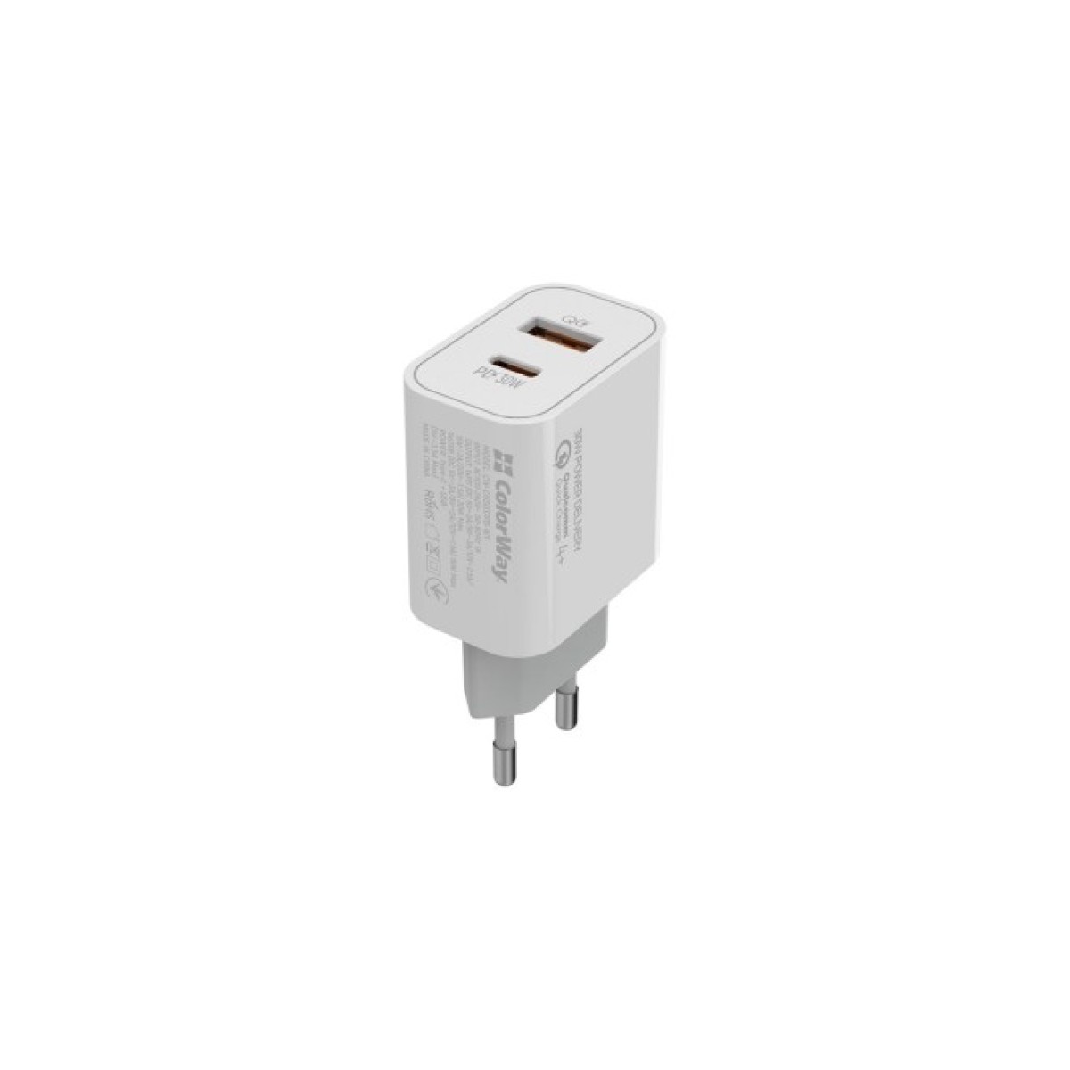 Зарядний пристрій ColorWay PD Port PPS USB (Type-C PD + USB QC3.0) (30W) (CW-CHS037PD-WT) 98_98.jpg - фото 3