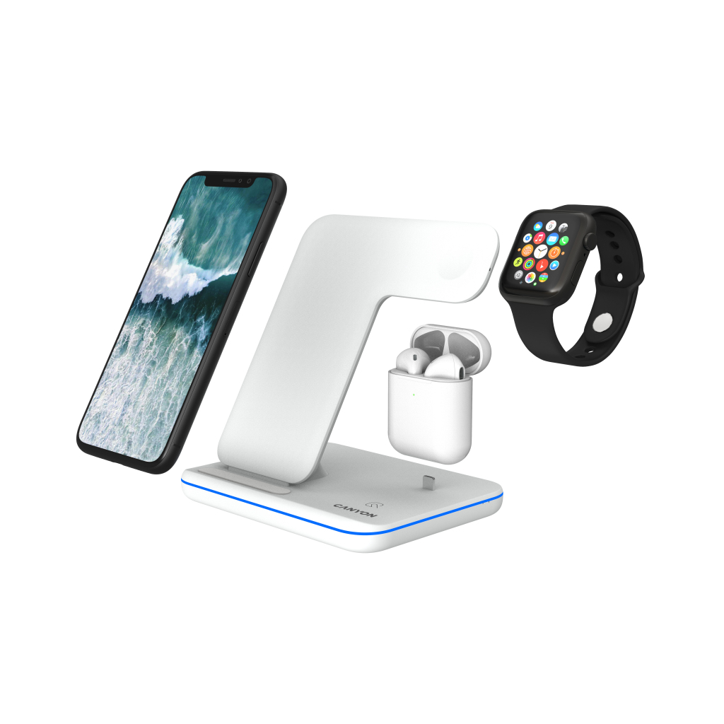 CNS-WCS302W - Зарядное устройство Canyon 3in1 Wireless charger (CNS ...