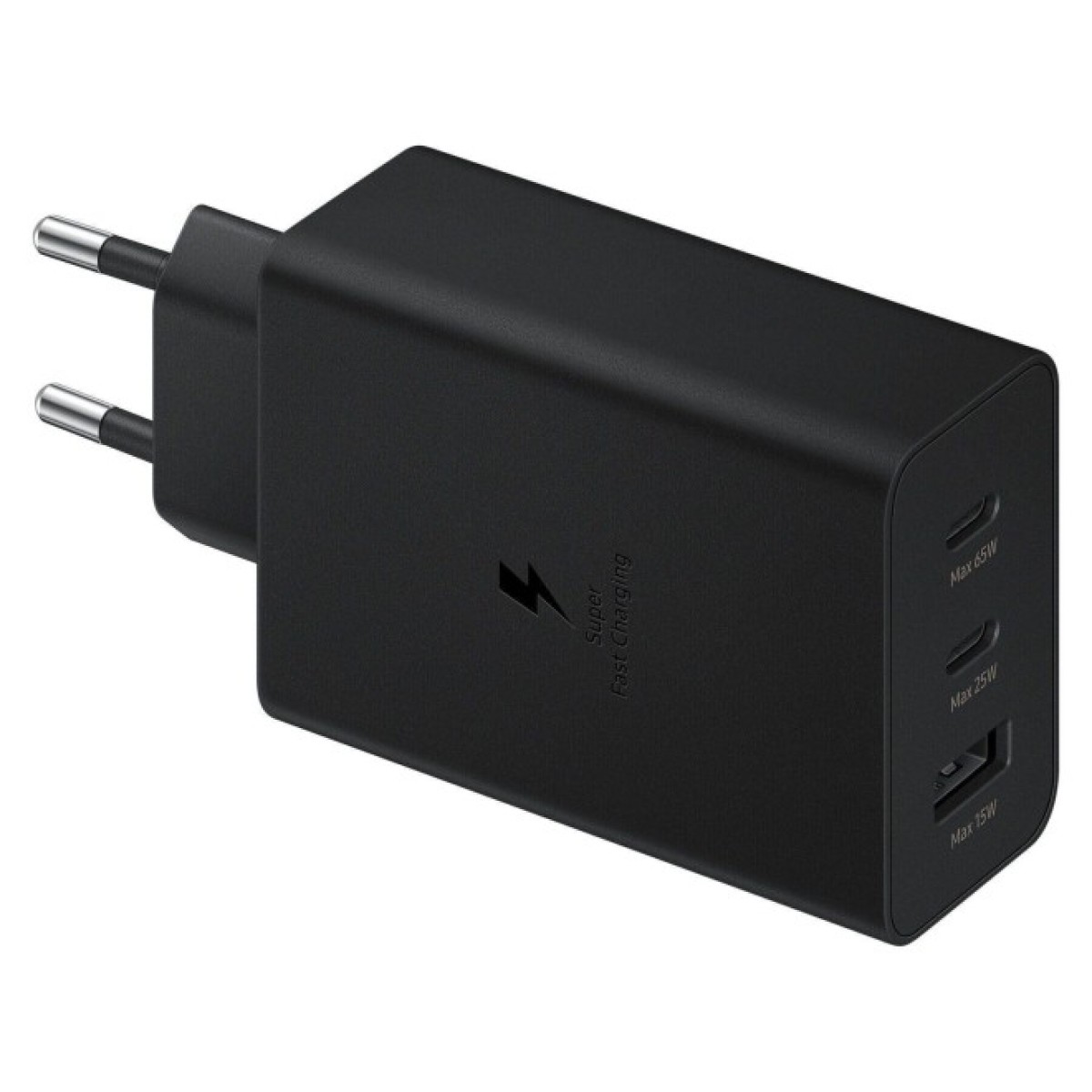 Зарядний пристрій Samsung 65W Power Adapter Trio (w/o cable) Black (EP-T6530NBEGRU) 98_98.jpg - фото 2