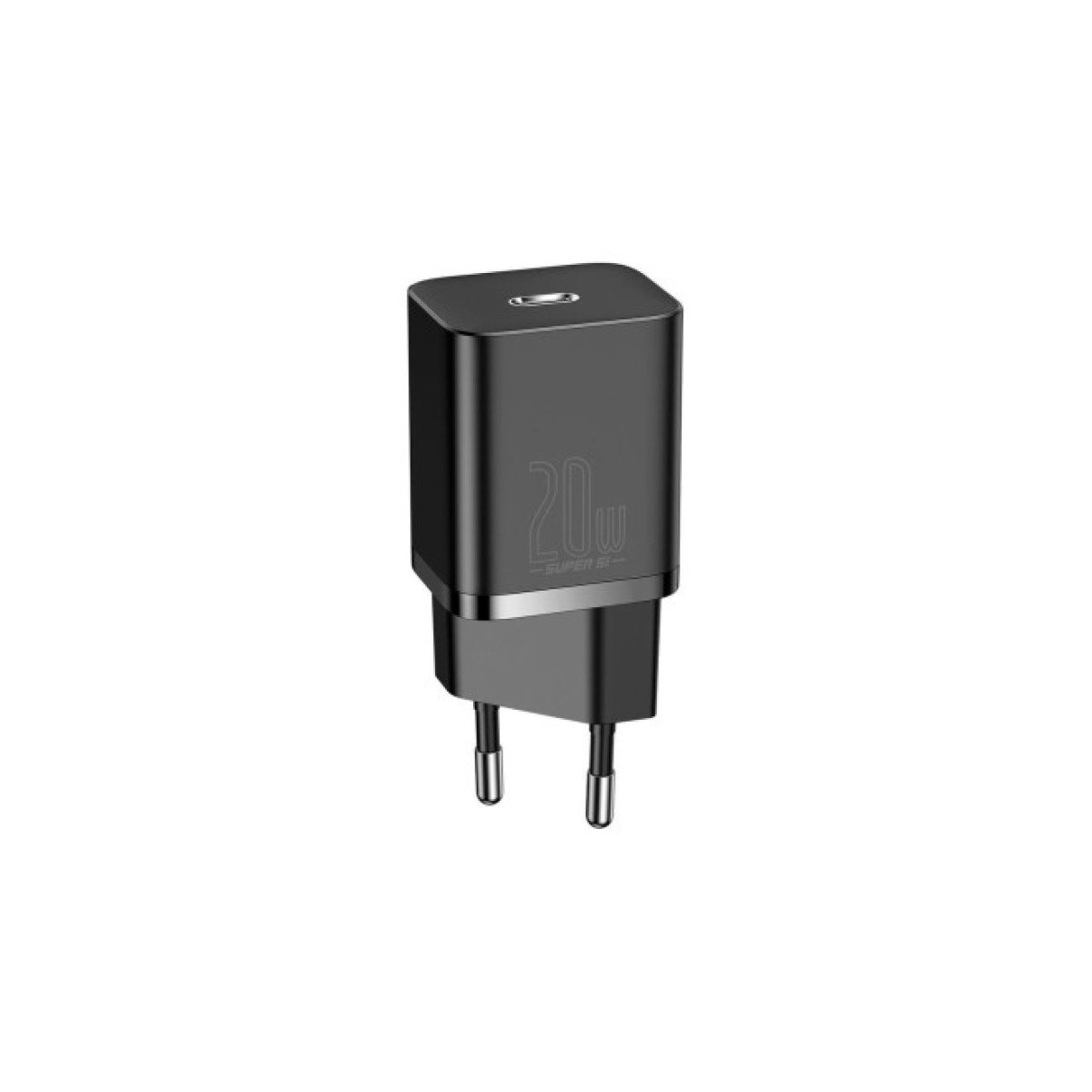 Зарядний пристрій Baseus Super Si 1C 20W With Cable Type-C/iP Black (TZCCSUP-B01) 256_256.jpg