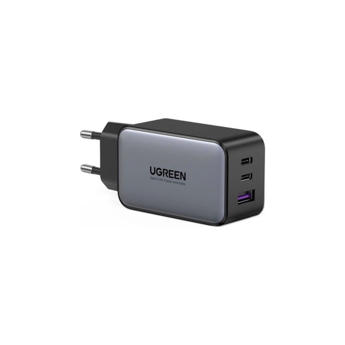 Зарядний пристрій Ugreen 3xUSB 65W GaN (2хUSB-C+USB-A) CD244 Grey (10335) 256_256.jpg