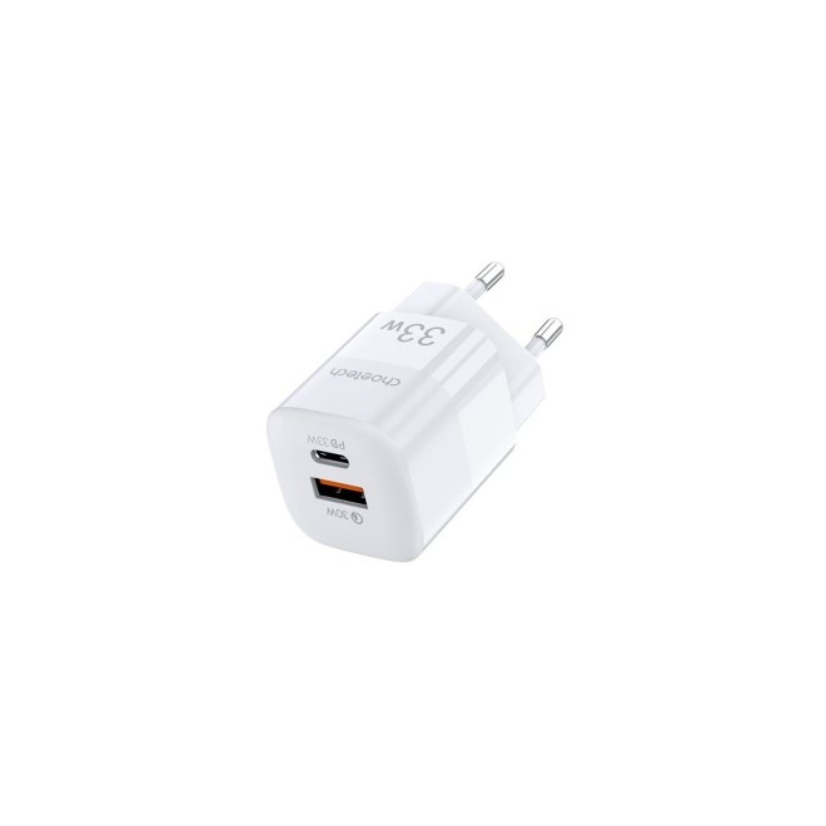 Зарядний пристрій Choetech GaN USB-A/USB-C 33W QC3.0/PD/PPS (PD5006-EU-WH) 98_98.jpg - фото 4