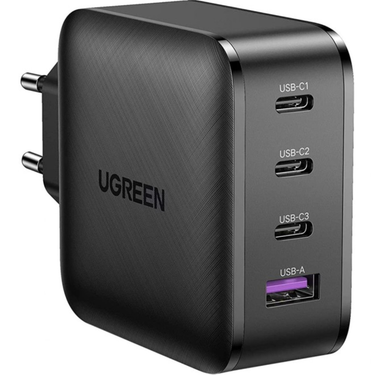 Зарядний пристрій Ugreen CD224 65W USB + 3xType-C PD GaN Charger (Black) (CD224/70774) 256_256.jpg