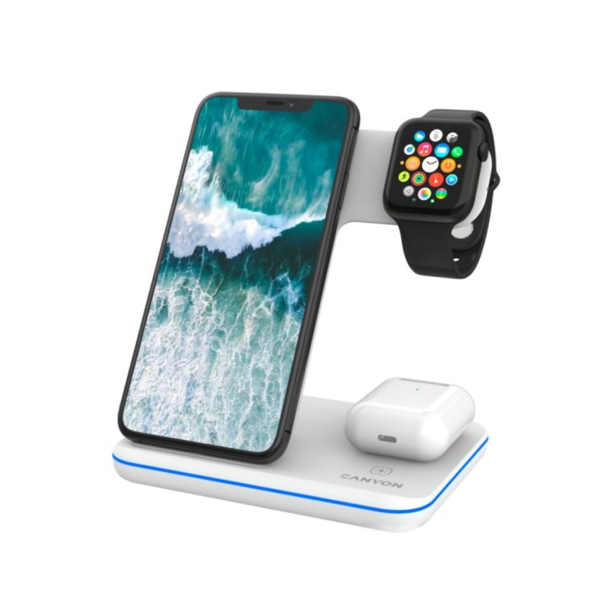 Зарядний пристрій Canyon WS-303 3in1 Wireless charger (CNS-WCS303W) 256_256.jpg