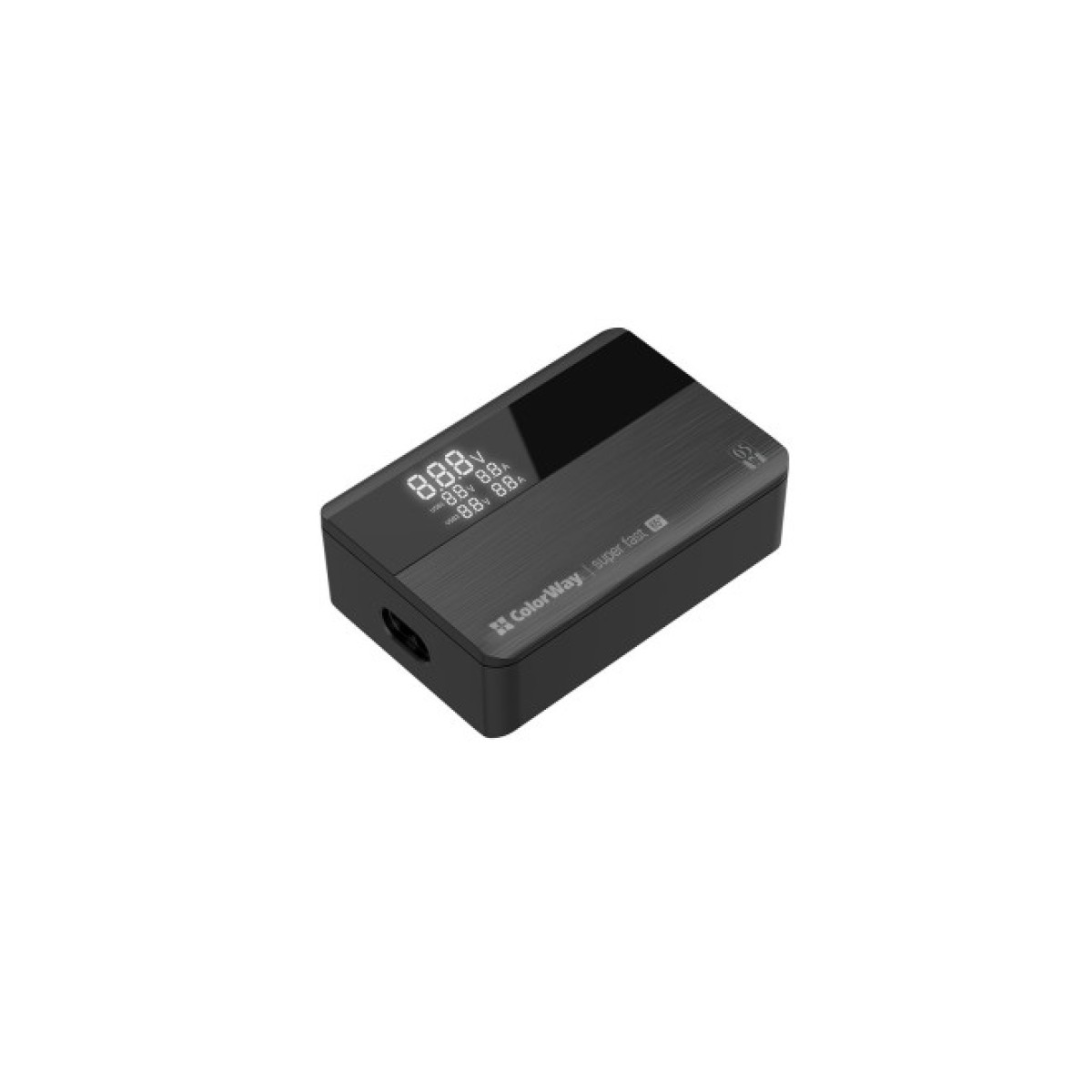 Зарядний пристрій ColorWay Power Delivery (2USB-A + 2USB TYPE-C) (65W) black (CW-CHS040PD-BK) 98_98.jpg - фото 4